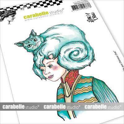 Tampon A6 : Jeune fille aux cheveux chat by Marty Crouz