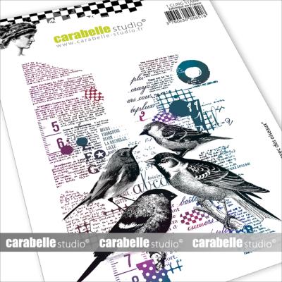 Tampon A6 : Collage avec des oiseaux