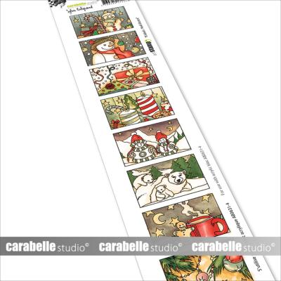 Cling Stamp Edge : 8 labels : Noël illustré by Sylvie Belgrand