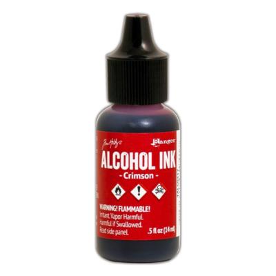 Alcohol ink Crimson